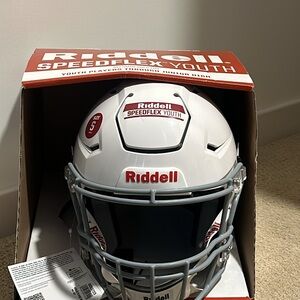 Speedflex Youth Football Helmet - White and Gray